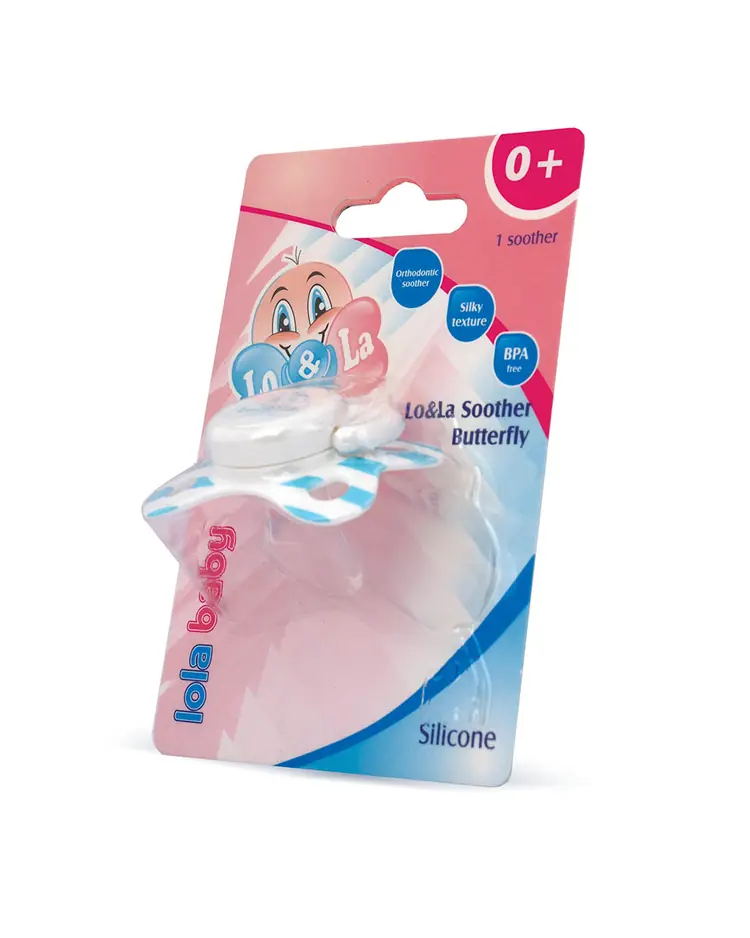 Lo&La Duda varalica Butterfly 0+ Plavo-bijele pruge 1 kom