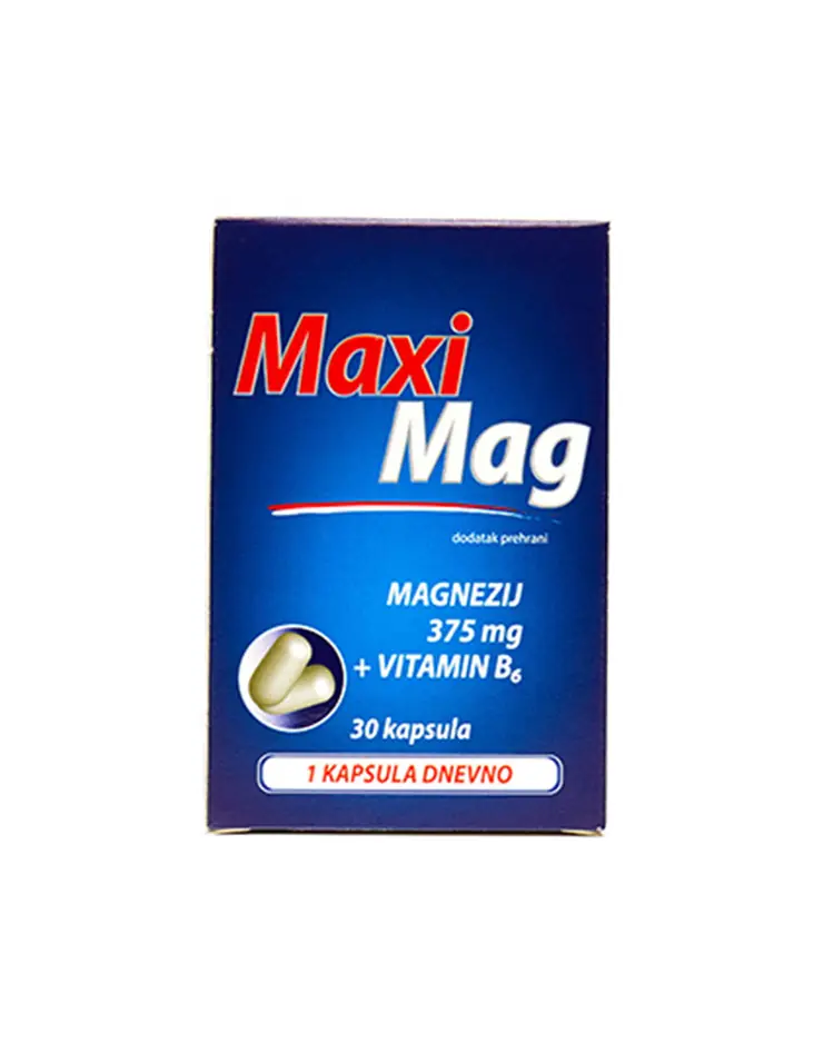 MaxiMag kapsule, magnezij i vitamin b6, 30 kapsula