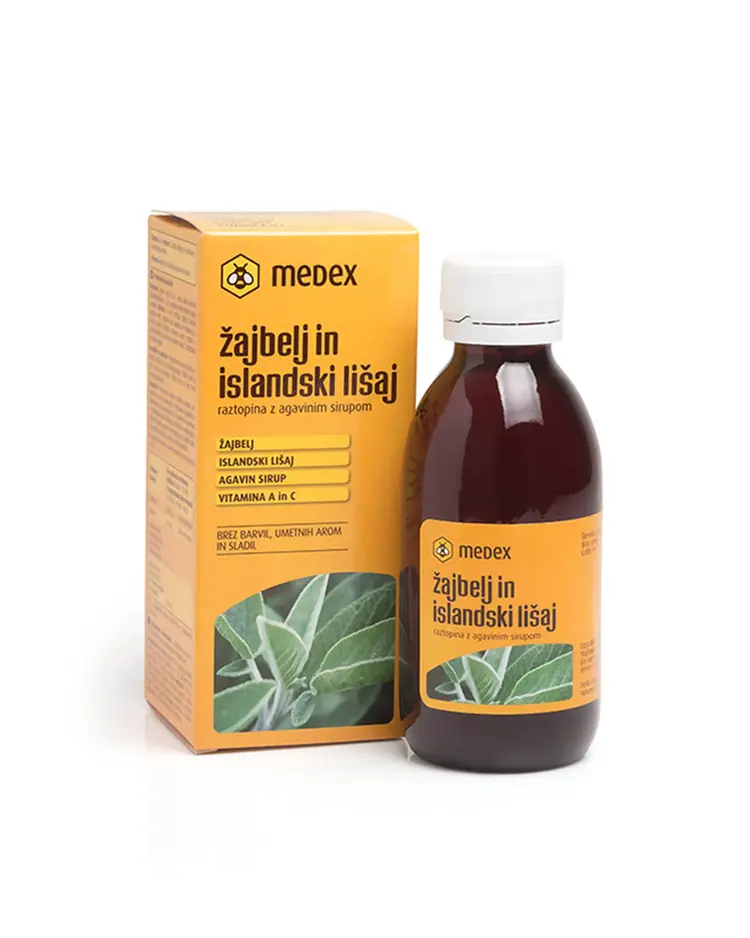 Medex Kadulja i islandski lišaj, otopina sa sirupom agave  150 ml