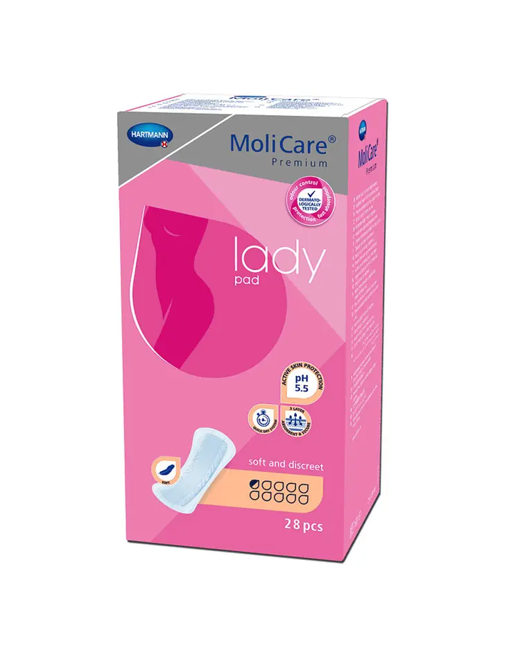 Anatomski dnevni ulošci MoliCare Lady Pad, veličina 0,5 kapljica 28 uložaka