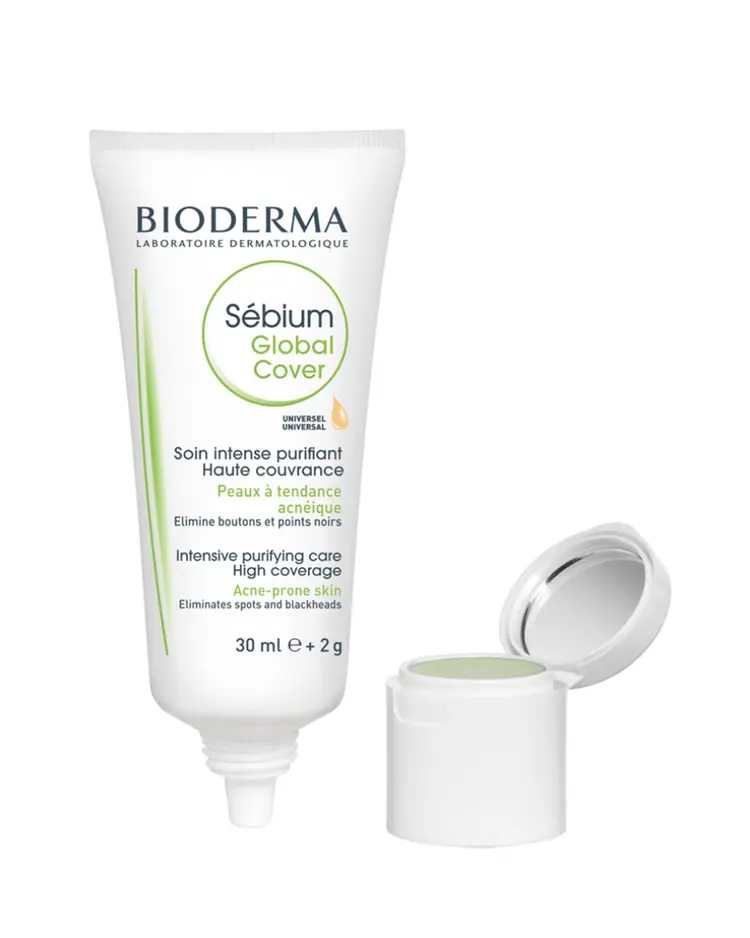 Bioderma Sebium Global cover tuba (tonirana krema) 30 ml + korektor u spremniku poklopca 2 g
