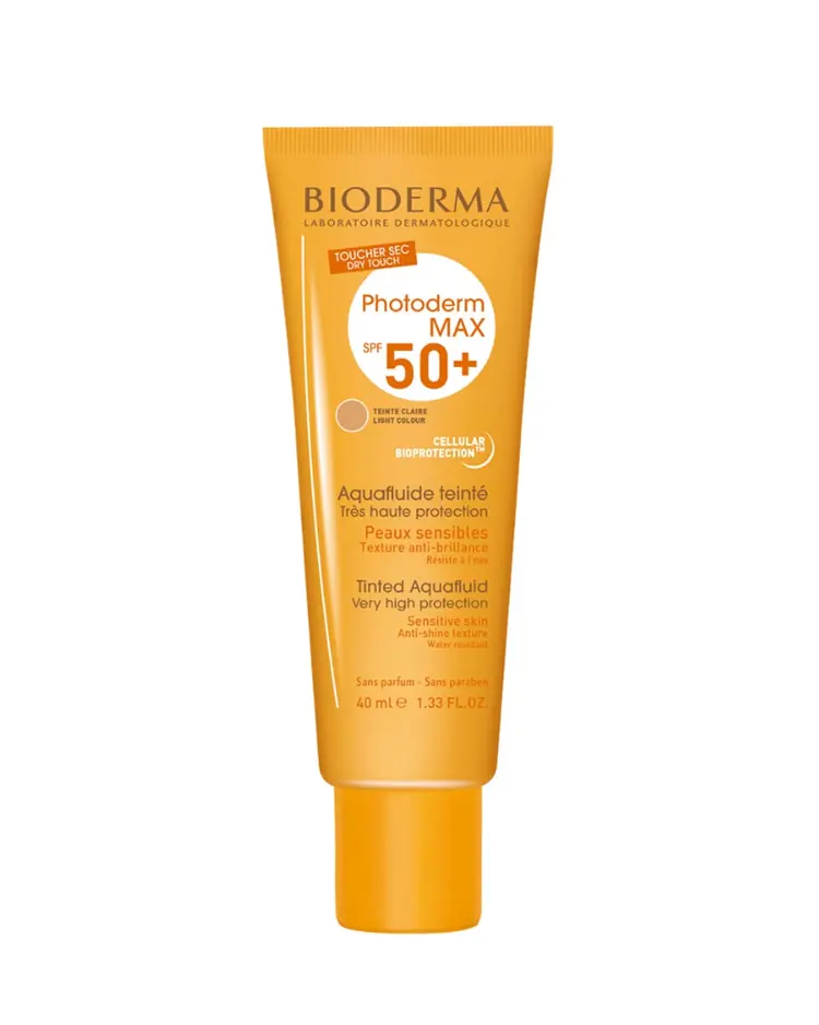 Bioderma Photoderm Max Aquafluid teinté SPF 50+ 40 ml tuba s uskim aplikatorom za nanošenje