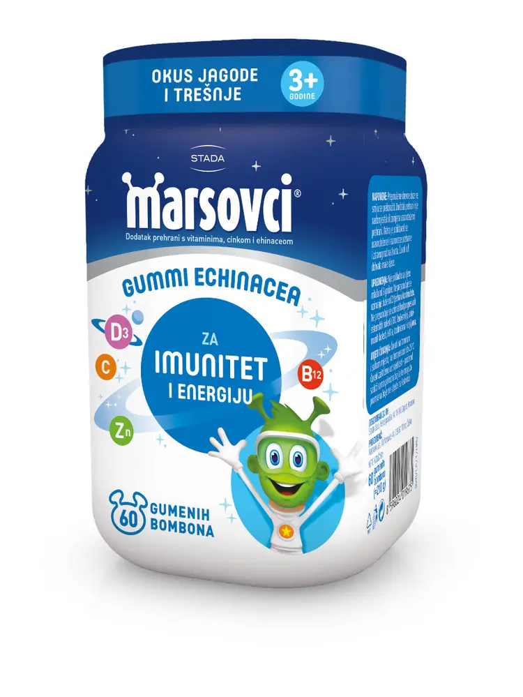 Marsovci gumeni bomboni s echinaceom  za imunitet i energiju, 60 kom