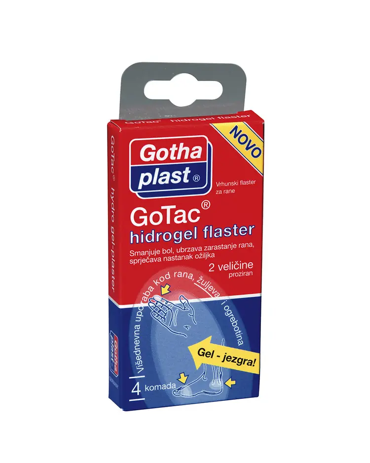 Gothaplast GoTac hidrogel flaster, 2 veličine 4 flastera