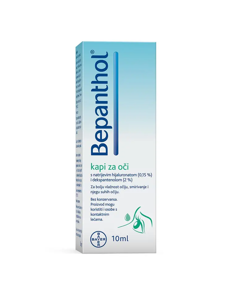 bepanthol kapi za vlažnost, njegu i smirivanje suhih očiju,  10 ml vanjsko pakiranje
