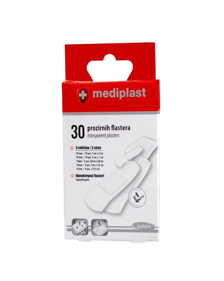 Mediplast prozirni flasteri 30 flastera