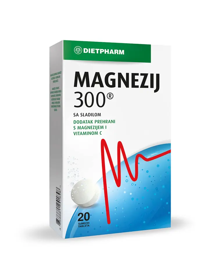 Dietpharm Magnezij 300 20 šumećih tableta