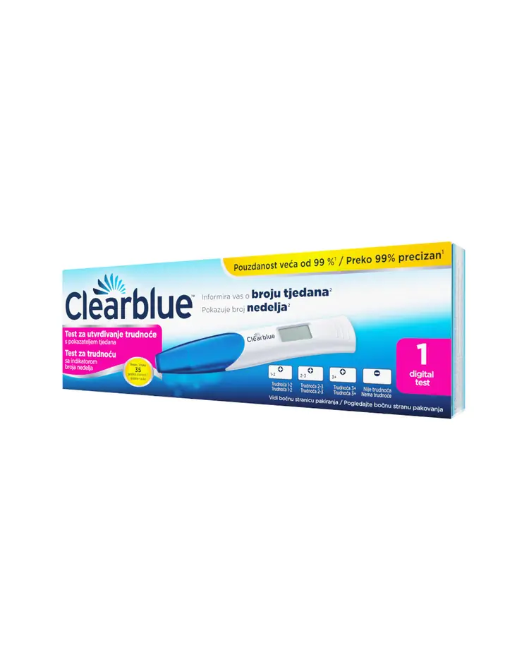 Clearblue Digital test za utvrđivanje trudnoće s pokazateljem tjedana-0