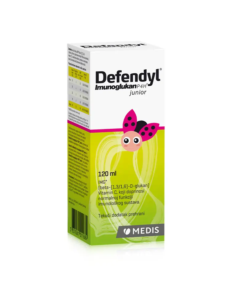 Defendyl - Imunoglukan P4H Junior, tekući dodatak prehrani za imunitet, 120 ml