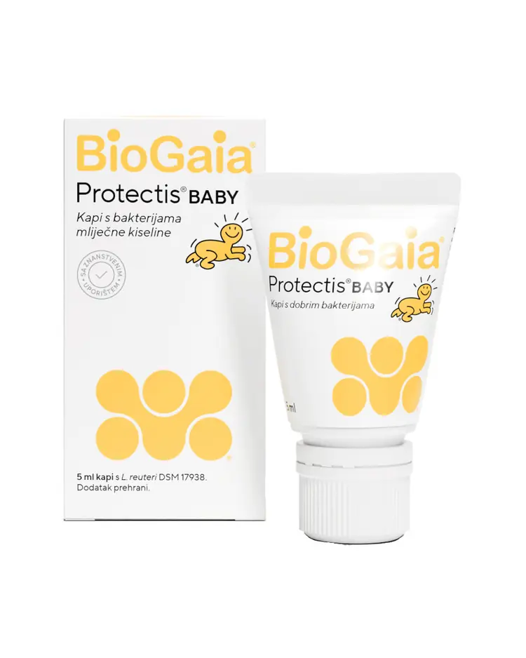 BioGaia Protectis Baby kapi s Lactobacillus reuteri, za normalnu probavu, s kapaljkom za lako i precizno doziranje, 5ml