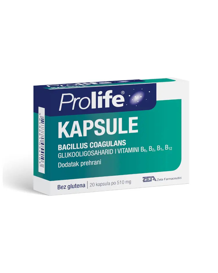 Prolife kapsule, dodatak prehrani za uravnoteženu probavu, 20 kapsula