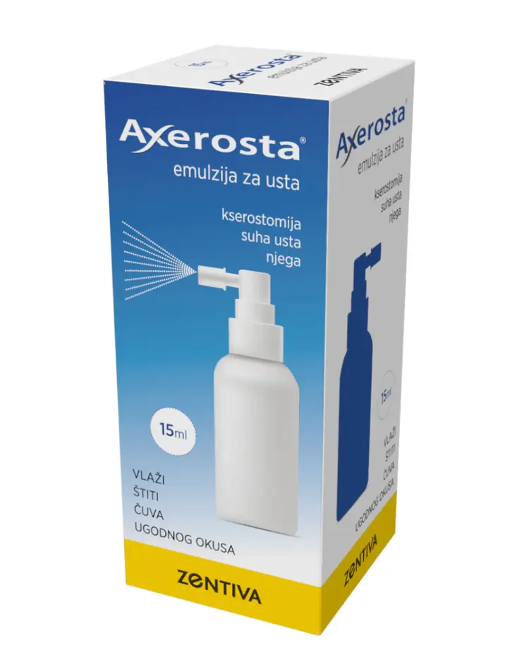 Axerosta emulzija za usta, vlaži, štiti i čuva15 ml
