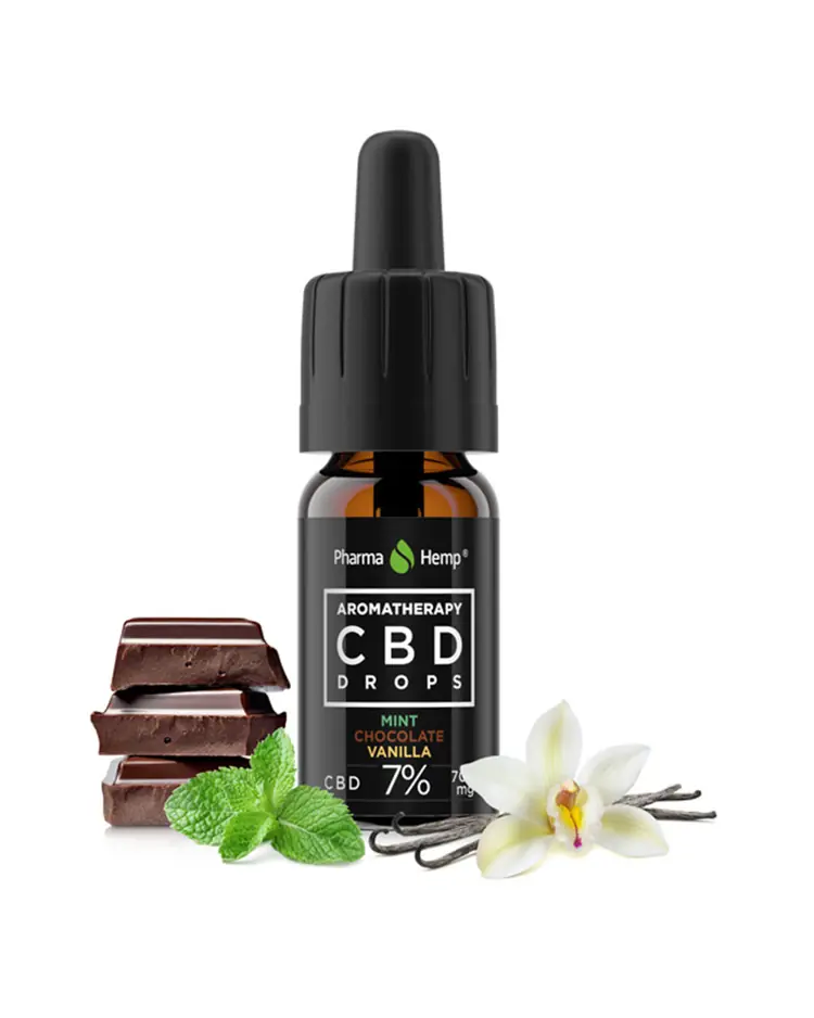PharmaHemp CBD kapi Aromatherapy  7% (+ menta, čokolada, vanilija) 10 ml / 0.338 fl.oz. ℮