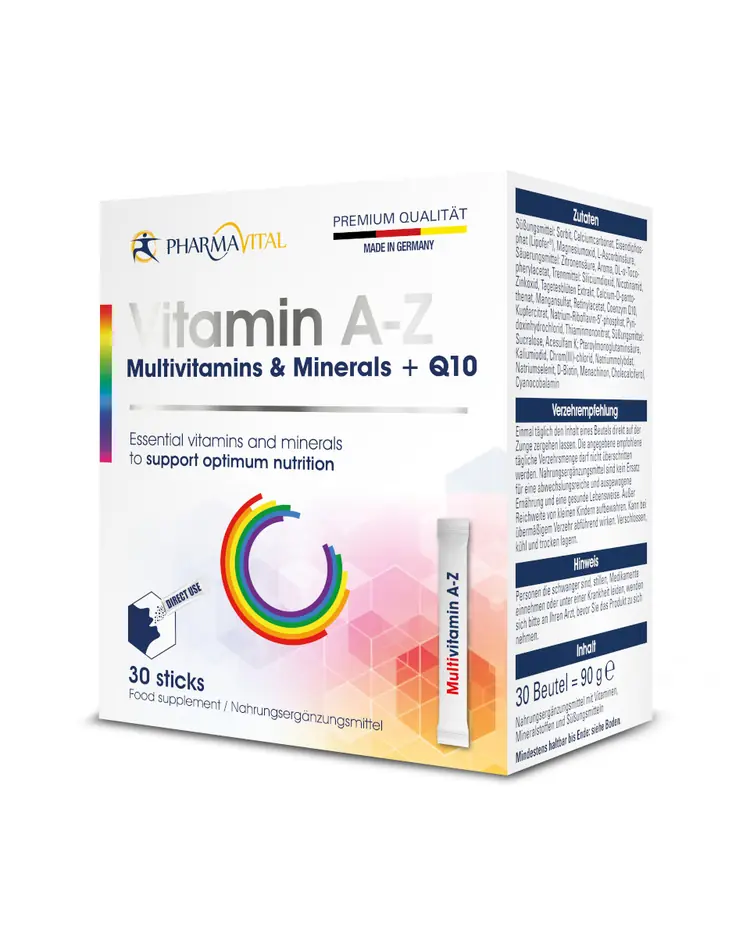 PharmaVital Vitamin A-Z +Q10, multivitaminski dodatak prehrani, 30 vrećica