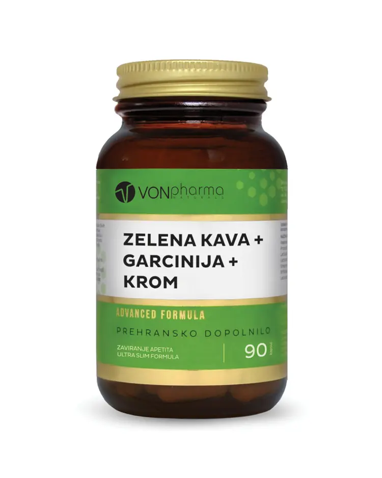 VONpharma ZELENA KAVA + GARCINIJA + KROM 90 kapsula