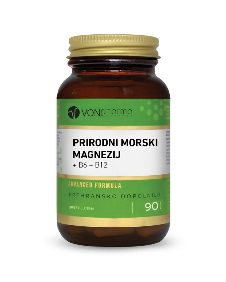 VONpharma PRIRODNI MORSKI MAGNEZIJ+B6+B12 90 kapsula