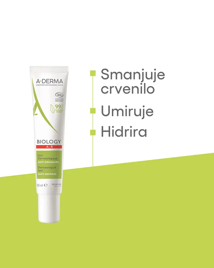 A-Derma Biology AR dermatološka njega protiv crvenila 40 ml tuba