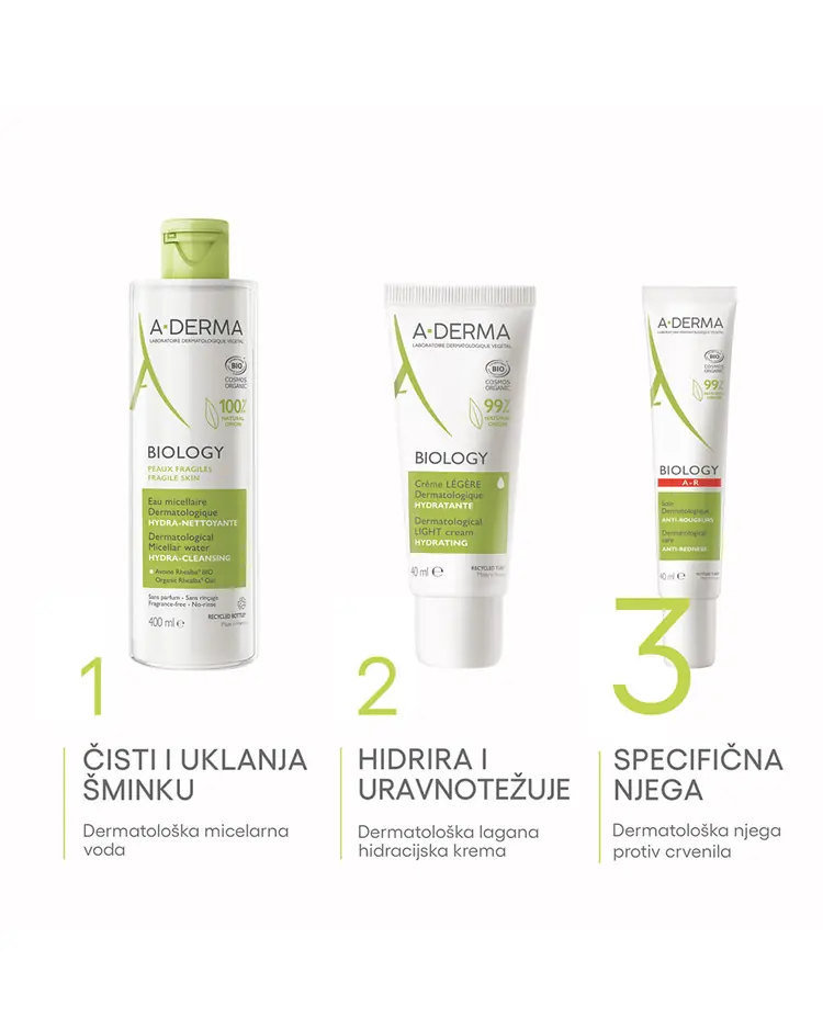 A-Derma Biology AR dermatološka njega protiv crvenila 40 ml tuba