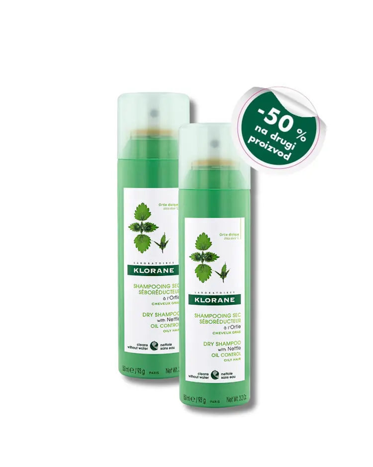 Klorane suhi šampon s koprivom DUO