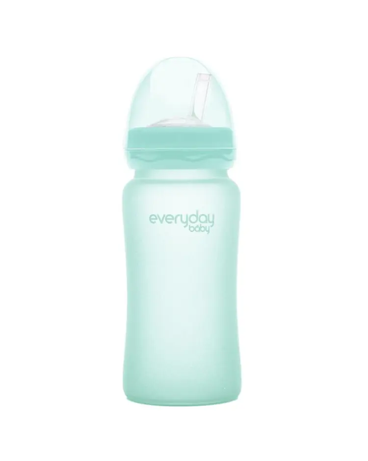 Everyday baby staklena bočica sa slamkom 240ml, mint 1 komad