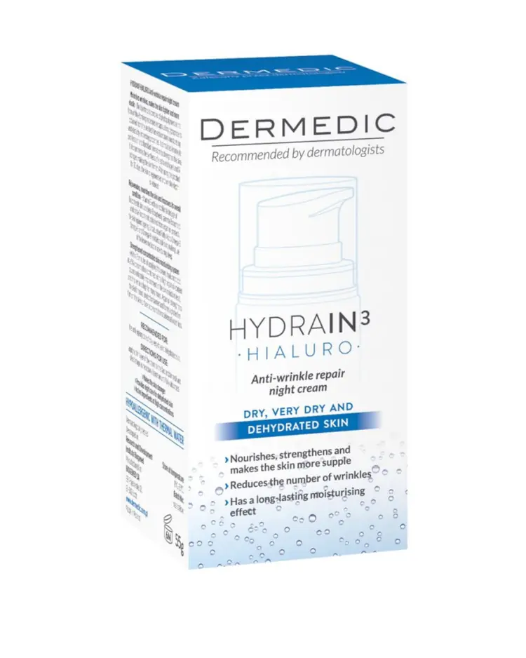 DERMEDIC HYDRAIN3 obnavljajuća noćna krema protiv bora 55 ml