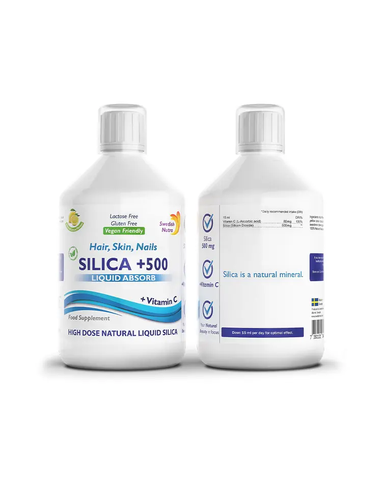 Swedish Nutra Silica +500 tekući dodatak prehrani za kosu, kožu i nokte, 500 ml