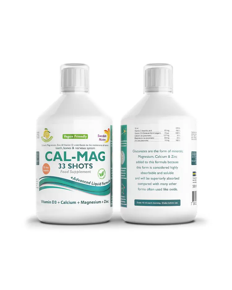 Swedish Nutra Cal-Mag tekući dodatak prehrani sa kalcijem, magnezijem i cinkom, 500 ml