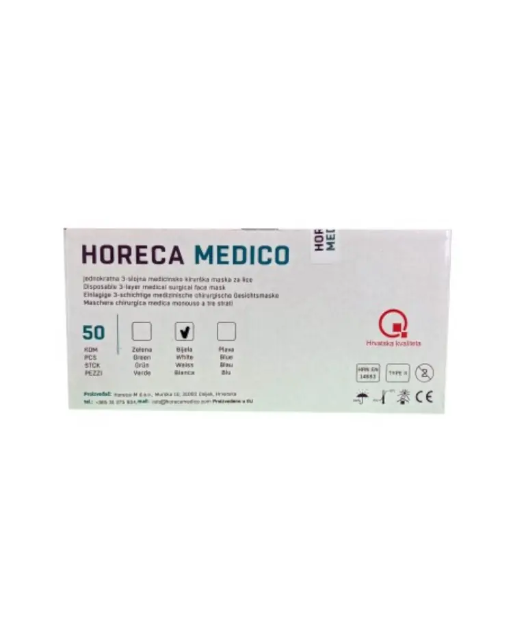 Maske s gumicom troslojne Horeca 50 komada-0