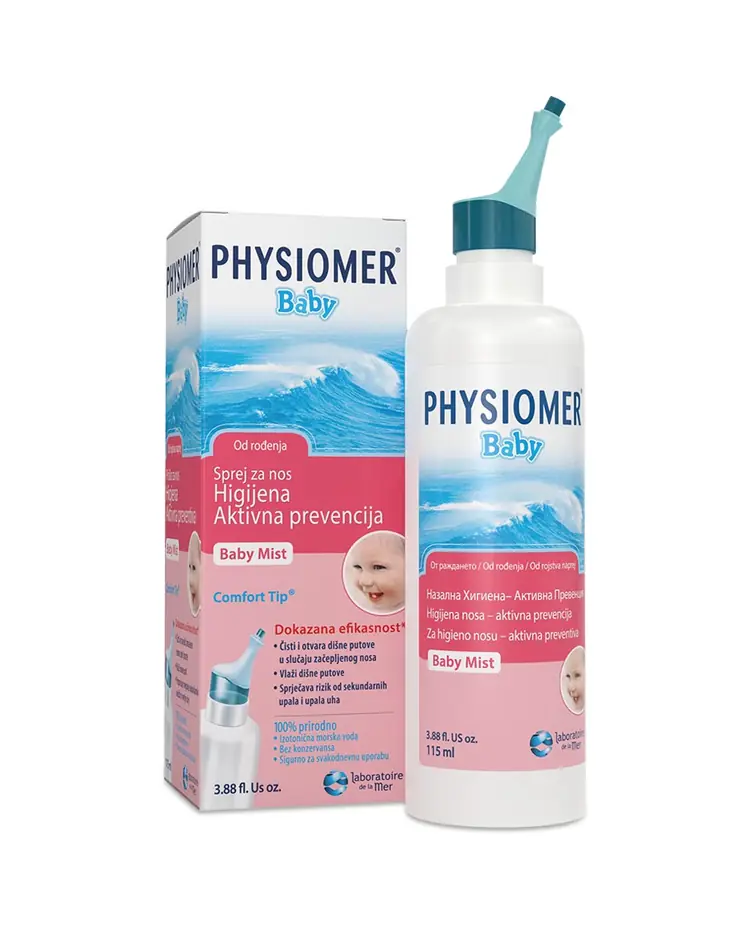 Physiomer Baby Mist sprej za nos, za higijenu i aktivnu prevenciju, 115 ml