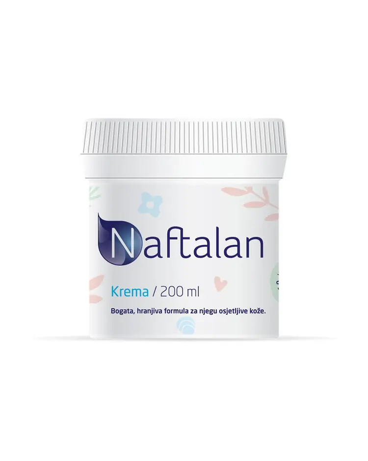 Naftalan krema, bogata formula za njegu osjetljive kože, 200 ml