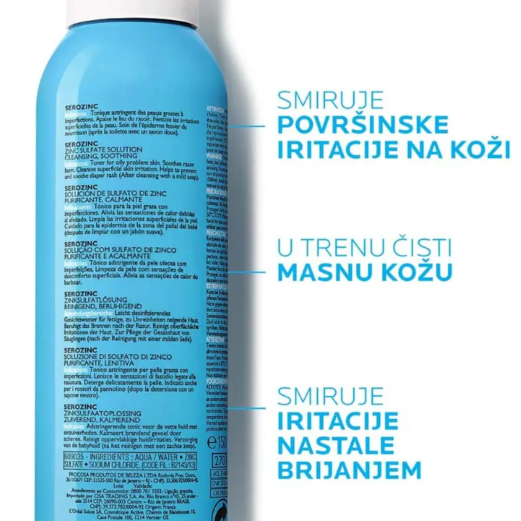 La Roche-Posay Serozinc otopina cink sulfata 150 ml