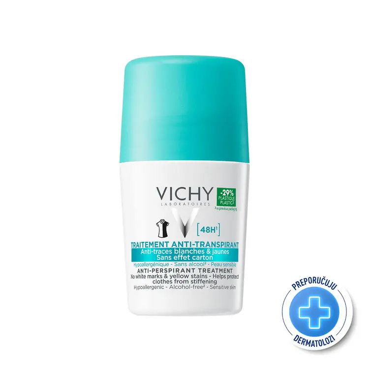 Vichy Dezodorans roll-on protiv bijelih tragova i žutih mrlja 50 ml