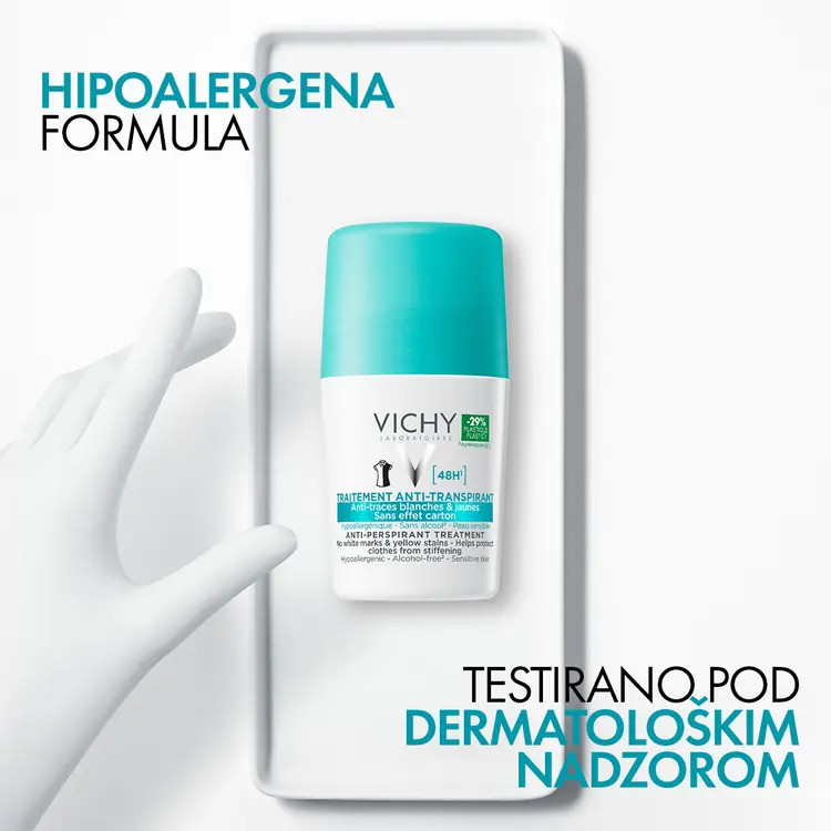 Vichy Dezodorans roll-on protiv bijelih tragova i žutih mrlja 50 ml