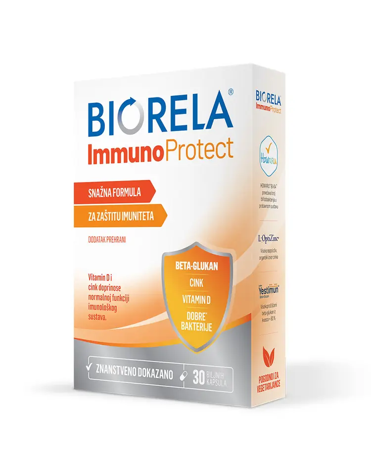 Biorela Immuno Protect, snažna formula za zaštitu imuniteta, 30 caps