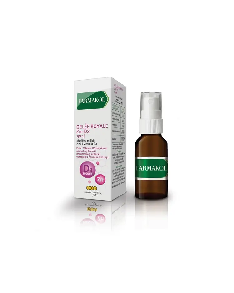 Pip Farmakol Gelee Royale, cink i vitamin D3 sprej 20 ml