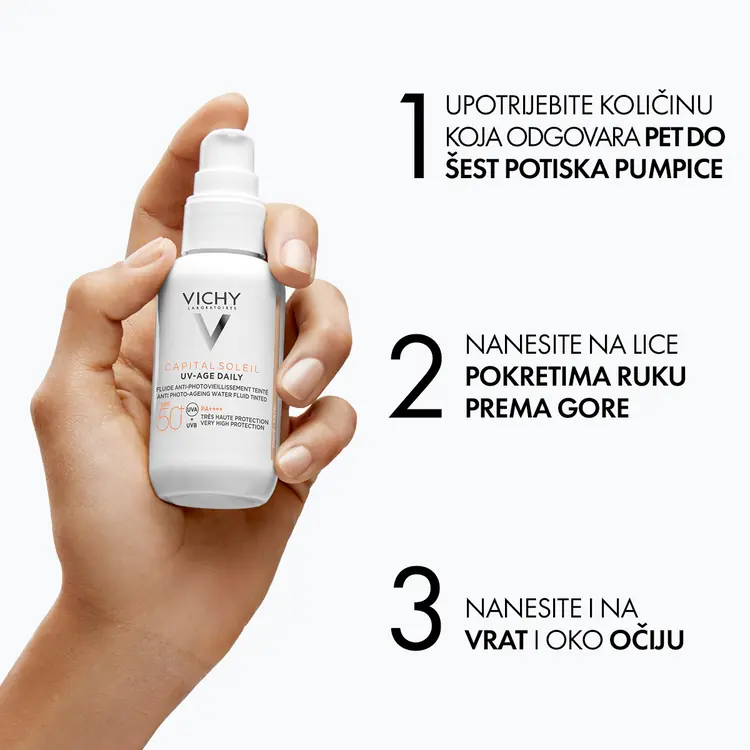 Vichy Capital Soleil UV-Age Daily Tonirani Vodeni fluid protiv fotostarenja SPF50+ 40 ml
