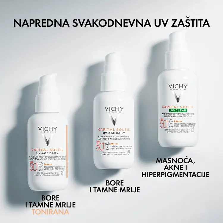Vichy Capital Soleil UV-Age Daily Tonirani Vodeni fluid protiv fotostarenja SPF50+ 40 ml