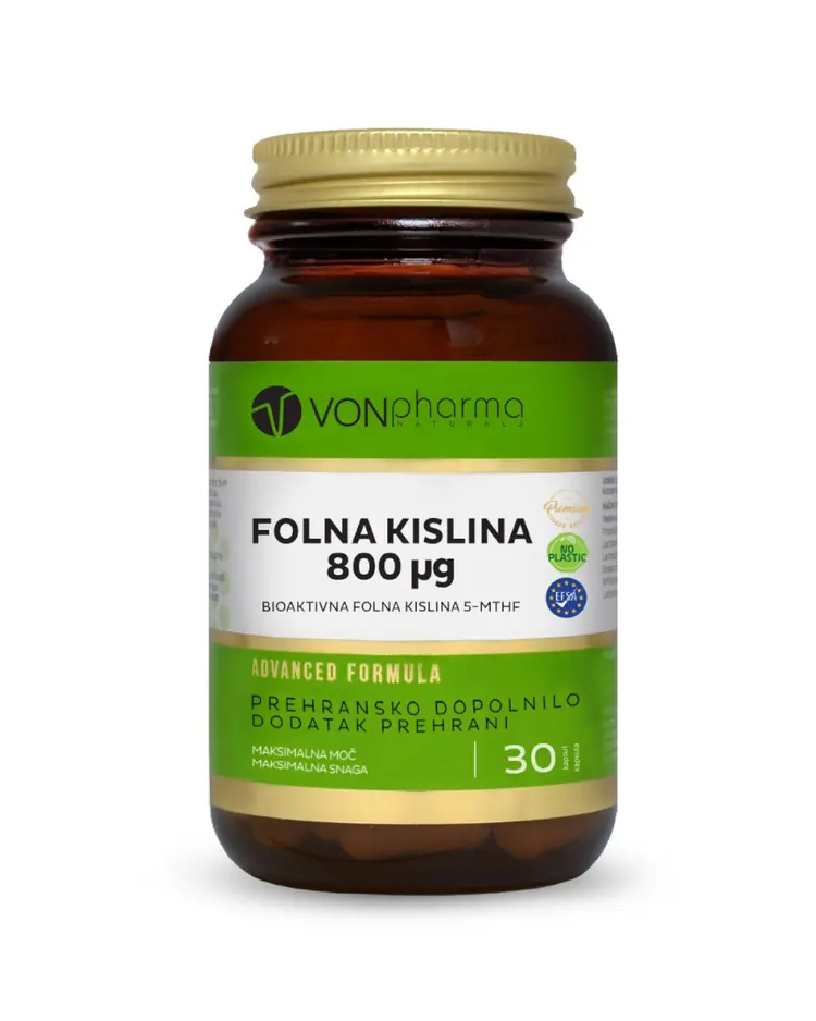 VONpharma FOLNA KISELINA 800 MCG 30 kapsula