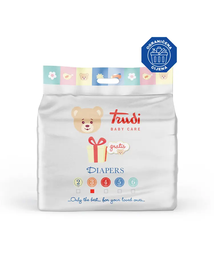 Trudi Pelene Dry Fit, Midi 4-9 kg, 60 komada
