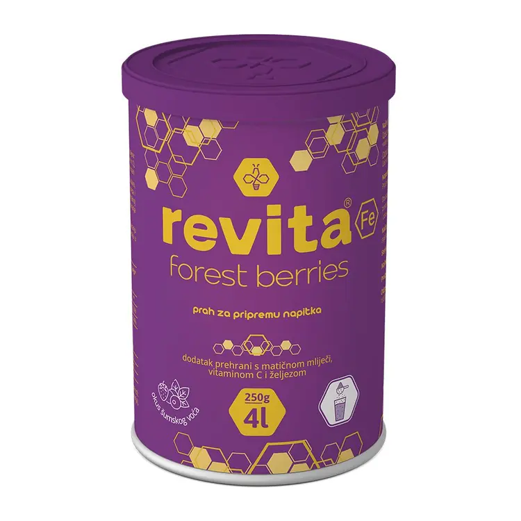 Revita Forrest Berries, dodatak prehrani s matičnom mliječi, željezom i vitaminom C, 250g