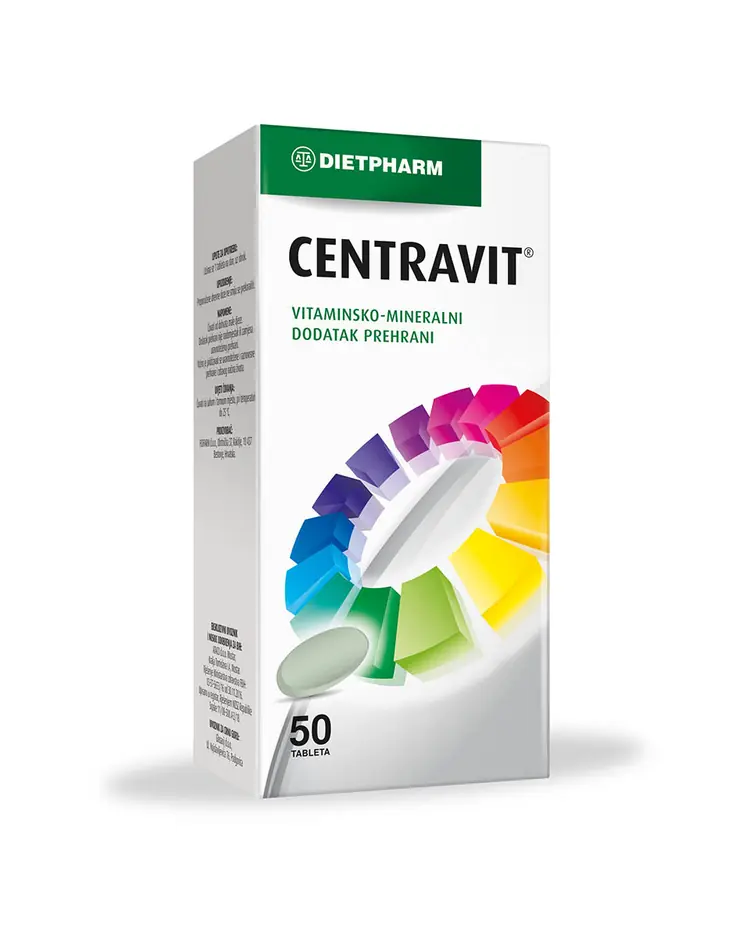 Dietpharm Centravit, dodatak prehrani sa vitaminima i mineralima,  50 tableta