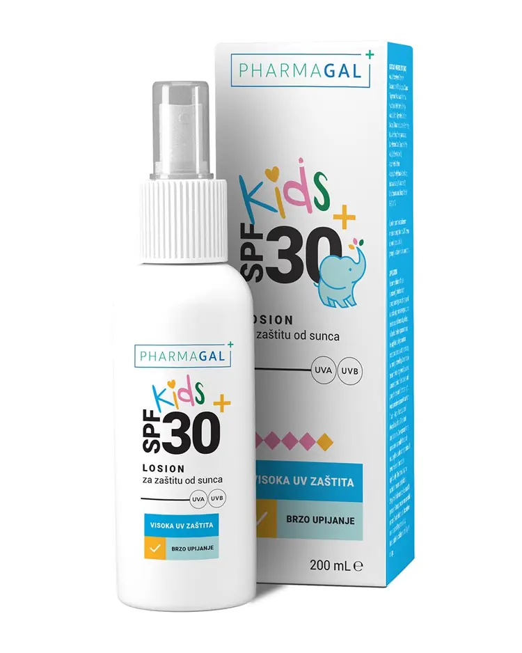 Pharmagal Losion za zaštitu od sunca SPF 30 KIDS 200 ml losiona u boci