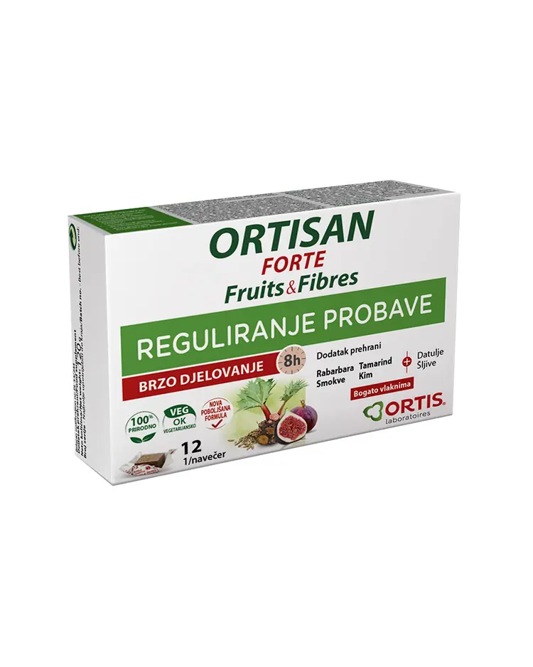 Ortisan Forte Voćne Kocke za reguliranje probave