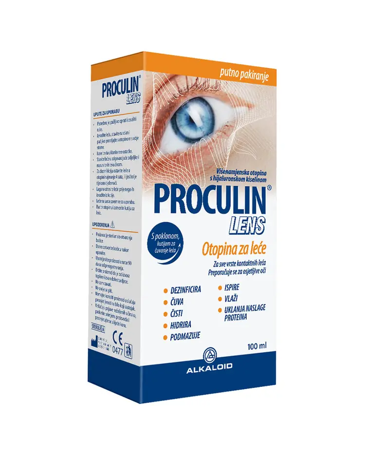 Proculin® Lens - putni, 1 boca od 100 ml i 1 antibakterijska kutija za leće
