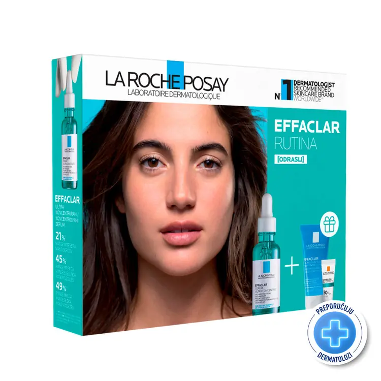 La Roche-Posay Effaclar rutina - Odrasli, 30 ml + 50 ml + 3 ml