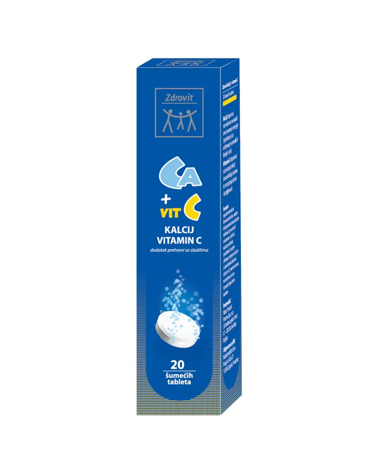 Zdrovit kalcij + vitamin C, 20 šumećih tableta