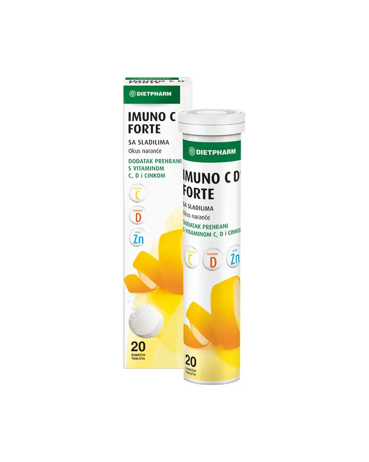 Dietpharm Imuno C D ® Forte, 20 šumećih tableta