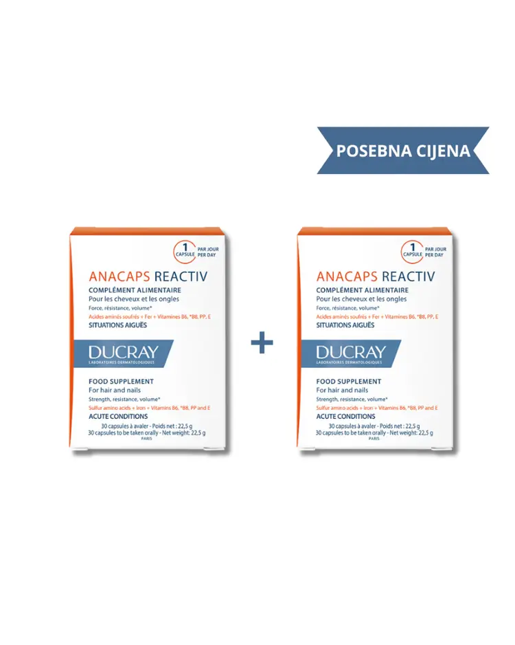Ducray Anacaps Reactiv kapsule Duo pack PROMO, 2 x 30 kapsula