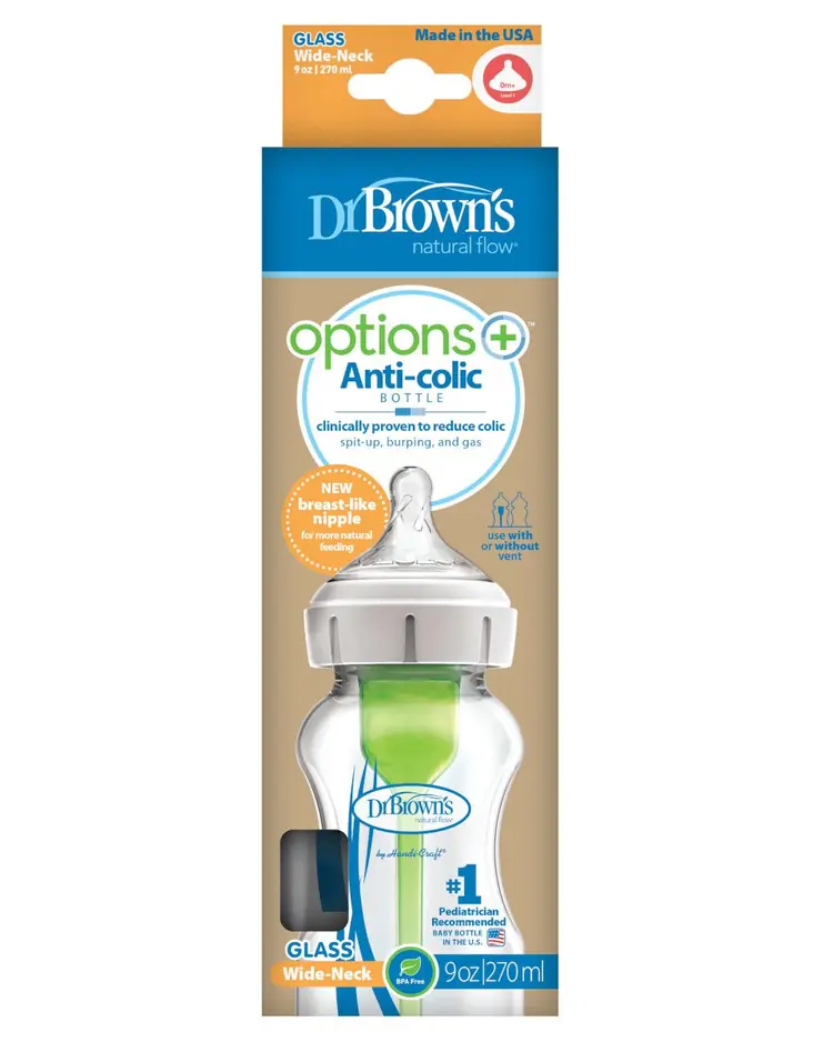 Dr.Brown's Options+ staklena bočica široko grlo, 270ml-0