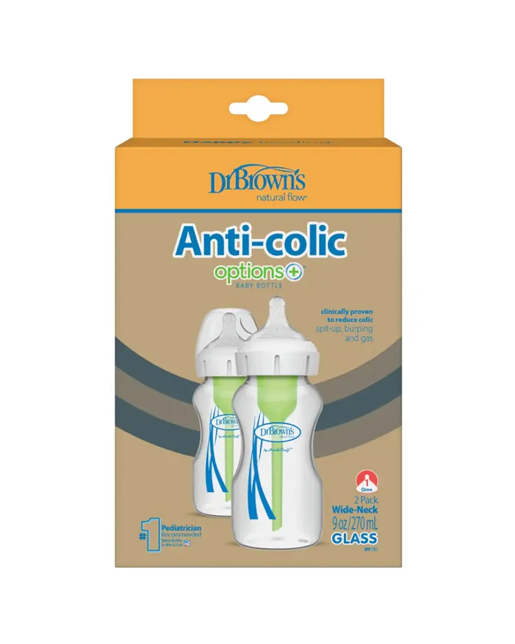 Dr.Brown's Options+ paket sa 2 staklene bočice 270 ml široko grlo